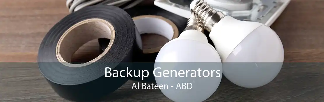 Backup Generators Al Bateen - ABD