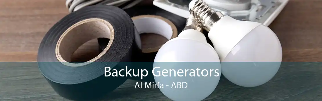 Backup Generators Al Mirfa - ABD