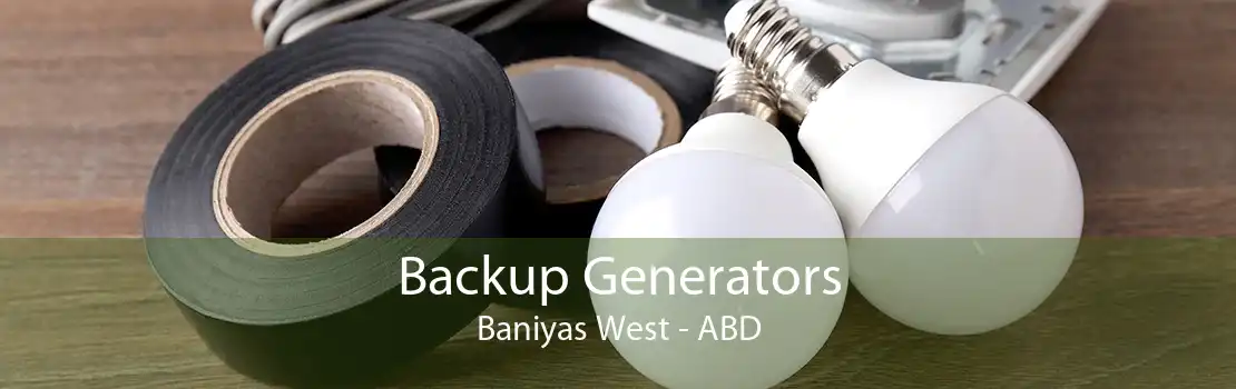 Backup Generators Baniyas West - ABD