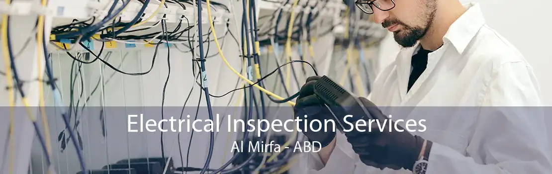 Electrical Inspection Services Al Mirfa - ABD